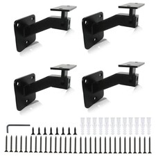 4 Pcs Handrail Bracket Black
