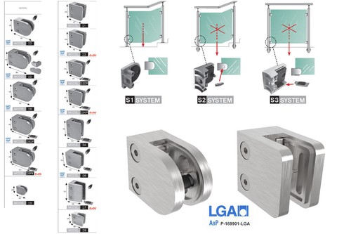 Supporto vetro acciaio inox - vetro,
