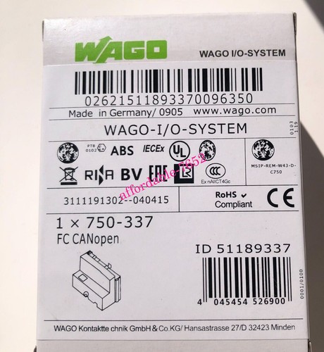 Nuovo scatola wago 750 - scatola, 750-337
